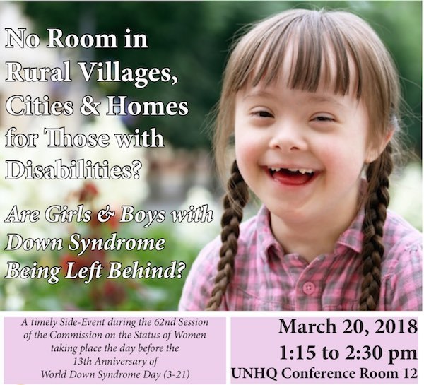 UN Panel on Down Syndrome Poster